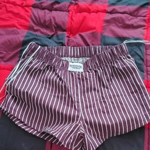 Women's Striped Shorts - Purple